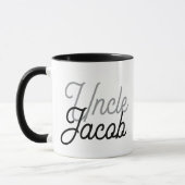 Mug Moderne Noir Gris et Blanc Pour L'Oncle Cool (Gauche)