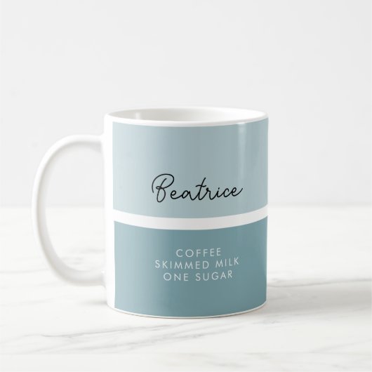 Mug Moderne Nommé Consommation Préférence Classique (Gauche)