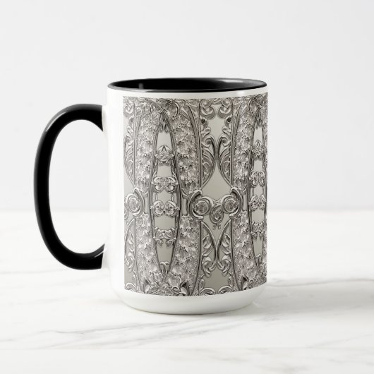 Mug moderne orné d'argent (Gauche)