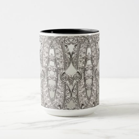 Mug moderne orné d'argent (Centre)