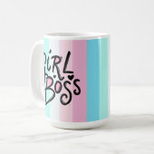 Mug Moderne Pastel GIRL BOSS | Typographie rétro (Devant gauche)