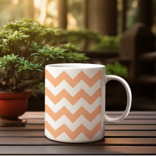 Mug Moderne Pastel Peach Orange Chevron