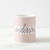 Mug Moderne Pastel Rose Beauté Personnalisée Vous Nom (Centre)