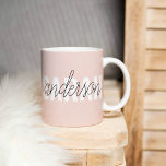 Mug Moderne Pastel Rose Beauté Personnalisée Vous Nom<br><div class="desc">Moderne Pastel Rose Beauté Personnalisée Vous Nom</div>