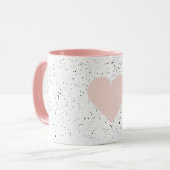 Mug Moderne Pastel Rose & Coeur Beau Cadeau (Devant gauche)