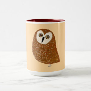 Mug Moderne petite chouette hulotte du nord