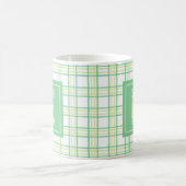 Mug Moderne Plaid Prévert Lime Vert Université Monogra (Centre)