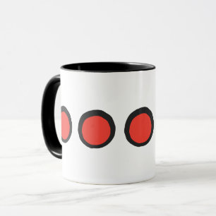 Mug Moderne pois rouges et noirs gras