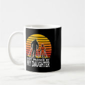 Mug Moderne Retro Fessé Par Ma Fille Conception De Ski (Gauche)