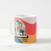 Mug Moderne Retro les années 70 Super Graduation Photo (Devant gauche)