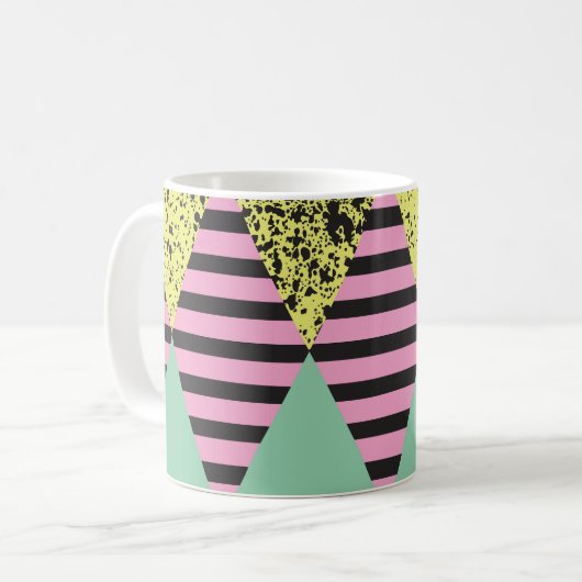 Mug Moderne Rhombus : Style Abstrait Sans Couche. (Devant gauche)