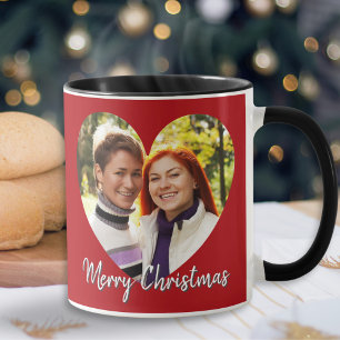 Mug Moderne Romantique Joli Coeur Joyeux Noël Photo