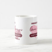 Mug Moderne rose doux amour toujours Saint-Valentin (Centre)