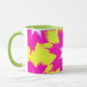 Mug Moderne Rose éblouissant vert Jaune teinture à tar (Gauche)