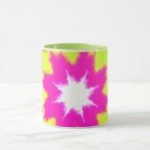 Mug Moderne Rose éblouissant vert Jaune teinture à tar (Centre)