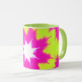 Mug Moderne Rose éblouissant vert Jaune teinture à tar (Devant droit)