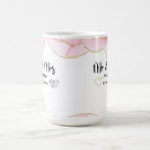 Mug Moderne rose et or M. et Mme (Centre)