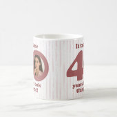 Mug Moderne Rose Poussiéreuse Fabuleuse 40e Anniversai (Centre)