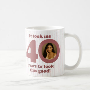 Mug Moderne Rose Poussiéreuse Fabuleuse 40e Anniversai