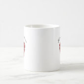 Mug Moderne Roses rouges Coeur Personnalisé (Centre)