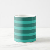 Mug Moderne Simple 2 Tone Stripe Géométrique Forêt Ver (Centre)