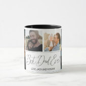 Mug Moderne Simple 4 Photo Meilleur Père Jamais (Centre)