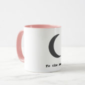 Mug Moderne simple à la citation de la lune (Devant gauche)