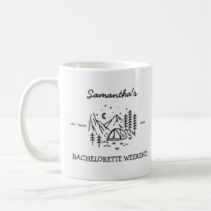 Mug Moderne Simple Camping Bachelorette Party Nature