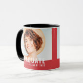 Mug Moderne Simple Chic Personnalisé Graduate Photo (Devant gauche)