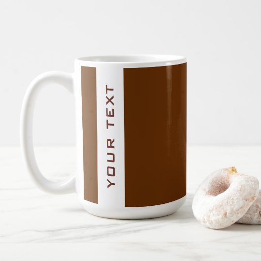 Mug Moderne Simple Design Modèle Nom ou Texte Grand (Avec donut)