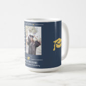 Mug Moderne Simple élégant Graduation or Casquette Mer (Devant droit)