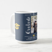 Mug Moderne Simple élégant Graduation or Casquette Mer (Devant gauche)