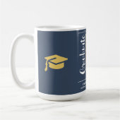 Mug Moderne Simple élégant Graduation or Casquette Mer (Gauche)