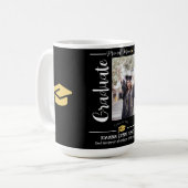 Mug Moderne Simple élégant Graduation or Casquette Mer (Devant gauche)