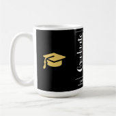 Mug Moderne Simple élégant Graduation or Casquette Mer (Gauche)