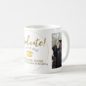 Mug Moderne Simple élégant Graduation or Casquette Scr (Devant droit)