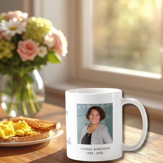 Mug Moderne Simple Mémorial de Photo Souvenir