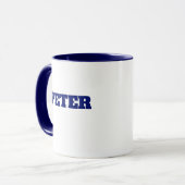 Mug Moderne simple Monogramme nom personnalisé (Devant gauche)