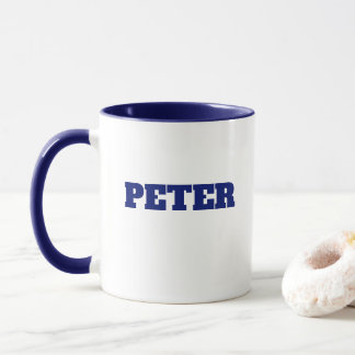 Mug Moderne simple Monogramme nom personnalisé