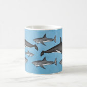 Mug Moderne Simple Océan Orques et Requins Mignon (Centre)