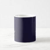 Mug Moderne Simple Papa Cubed Typographie Noms des enf (Centre)