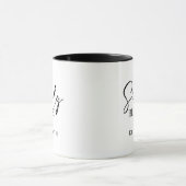 Mug Moderne Simplement Bénis Noir & Blanc Chrétien (Centre)