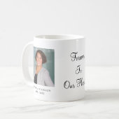 Mug Moderne souvenir photo simple de mémorial  (Devant gauche)