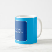 Mug Moderne tendance Élégant Bleu Simple Simple Ajoute (Devant droit)