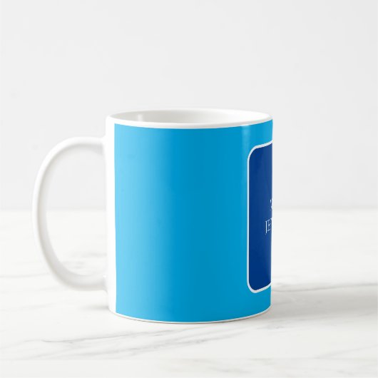 Mug Moderne tendance Élégant Bleu Simple Simple Ajoute (Gauche)