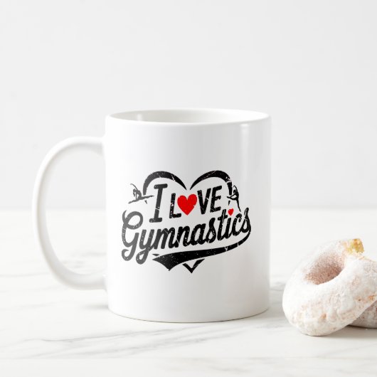 Mug Moderne tendance J'aime la gymnastique (Avec donut)