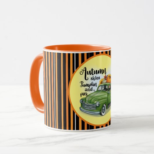 Mug Moderne Thanksgiving Belle collection d'automne (Devant gauche)