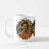 Mug Moderne Trois Photos Collage Blanc C00 Maman Mère (Gauche)