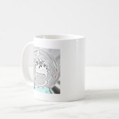 Mug Moderne Urban Ash Gris Flora Abstrait Motif Art (Devant gauche)