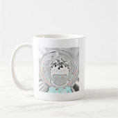 Mug Moderne Urban Ash Gris Flora Abstrait Motif Art (Gauche)